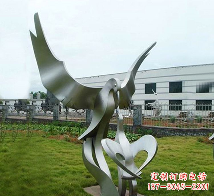宜宾“喂食”不锈钢动物鸟类景观雕塑,公园校园中国文化传承雕塑