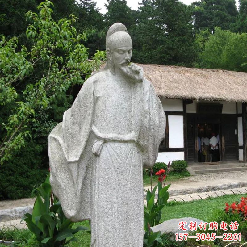 宜宾白居易石雕塑像-公园景区中国古代历史文化名人雕塑