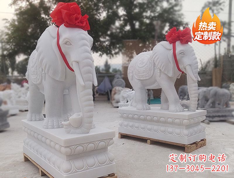 宜宾白色大象雕塑让你的家居更加精致