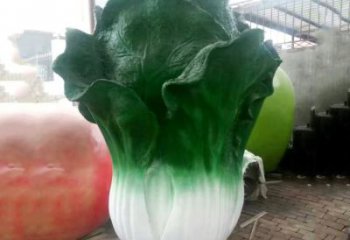 宜宾玻璃钢招财植物白菜雕塑