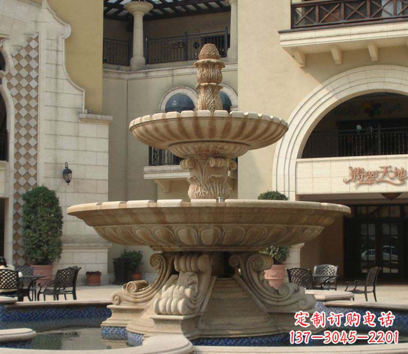 宜宾别墅景观石雕大型喷泉雕塑 (2)