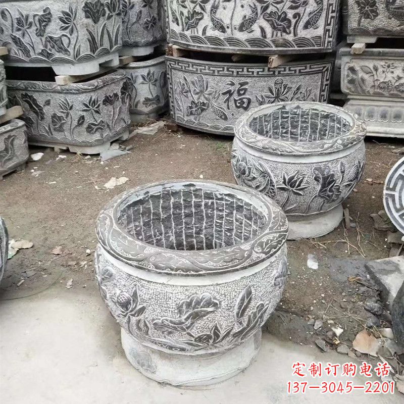 宜宾别墅水缸石雕塑