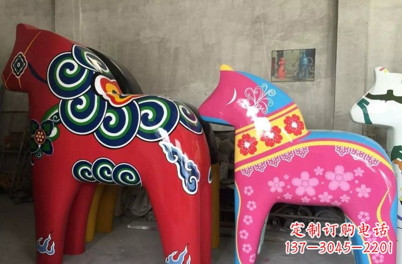 宜宾新颖独角兽彩绘玻璃钢装饰品