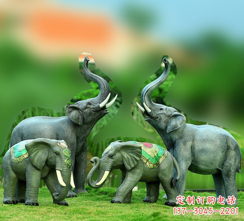 宜宾玻璃钢大象雕塑——把大象的优雅带入现代