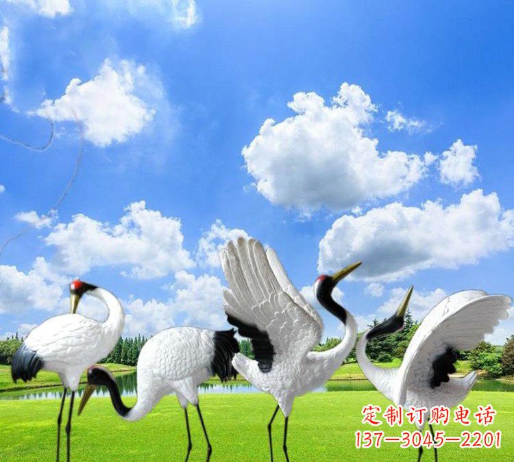 宜宾玻璃钢丹顶鹤