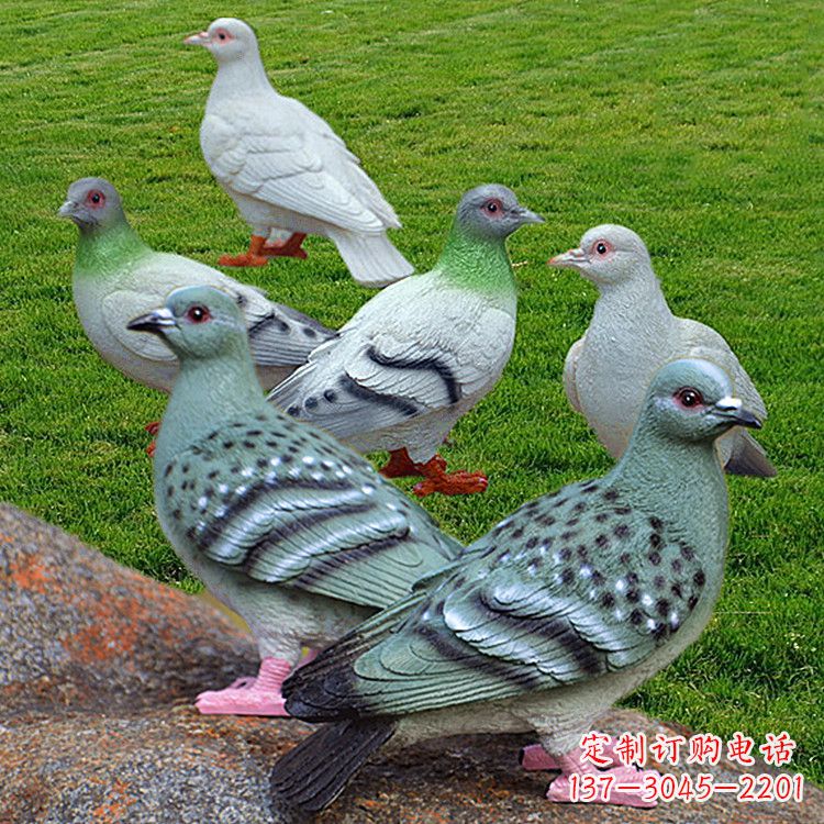 宜宾玻璃钢雕塑和平鸽