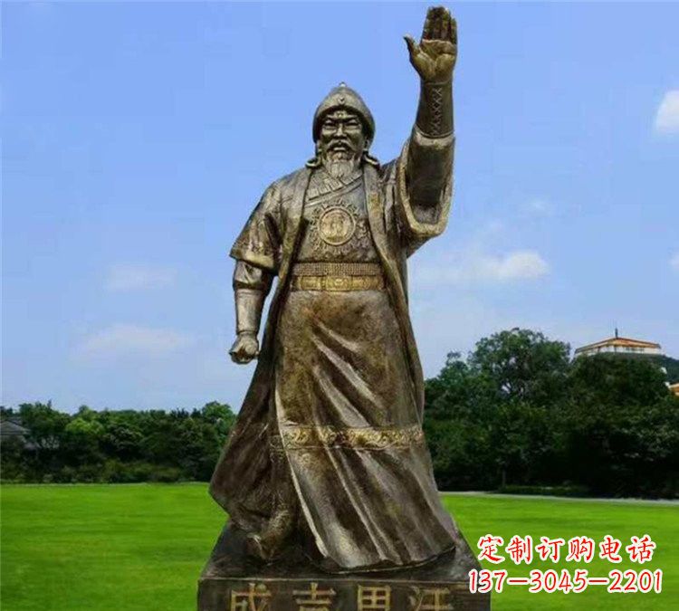 宜宾玻璃钢成吉思汗雕塑