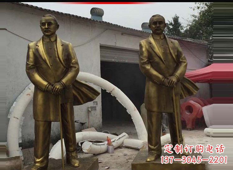 宜宾玻璃钢仿铜孙中山雕塑