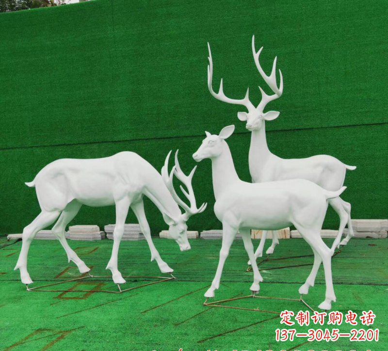 宜宾玻璃钢鹿群雕塑
