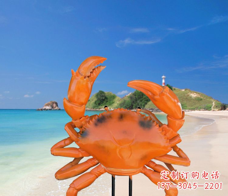 宜宾玻璃钢螃蟹雕塑
