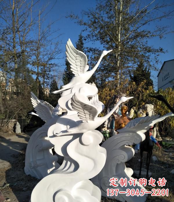 宜宾玻璃钢天鹅雕塑