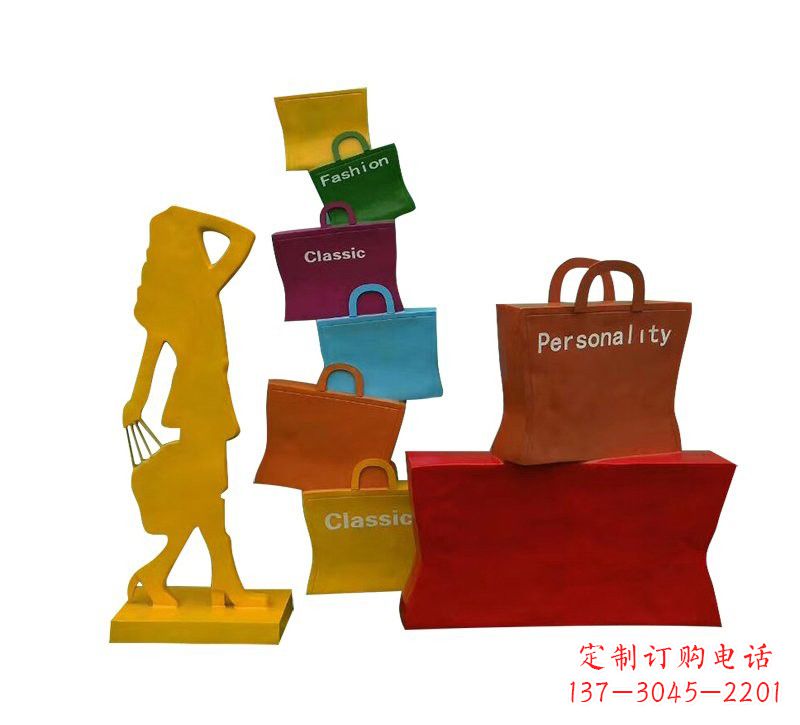 宜宾玻璃钢购物袋雕塑——极致艺术