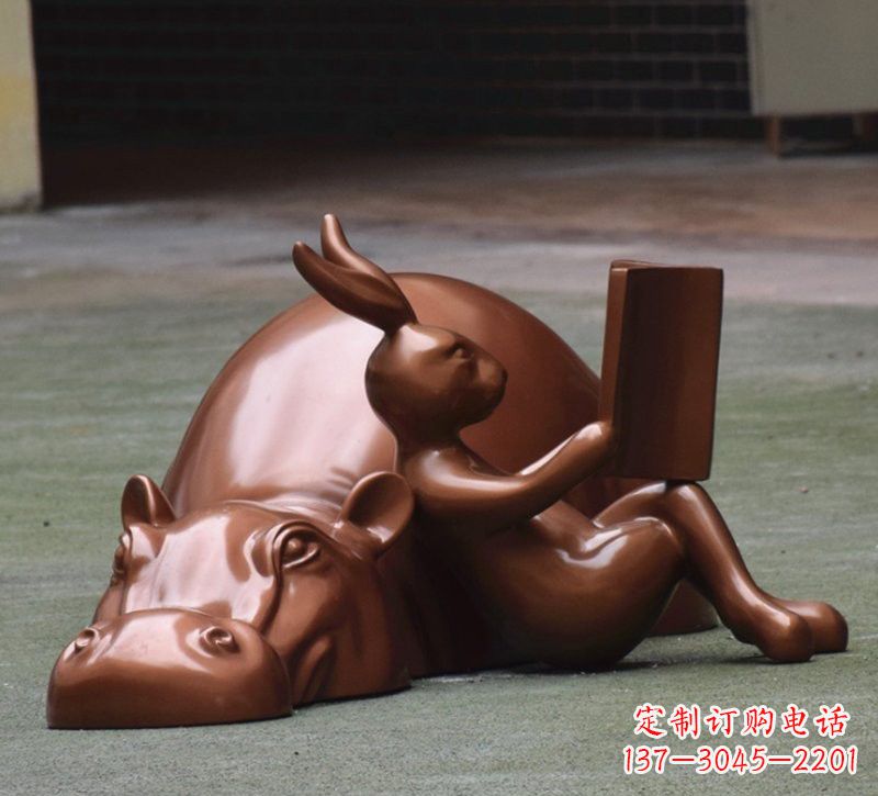 宜宾玻璃钢河马雕塑——给环境添彩