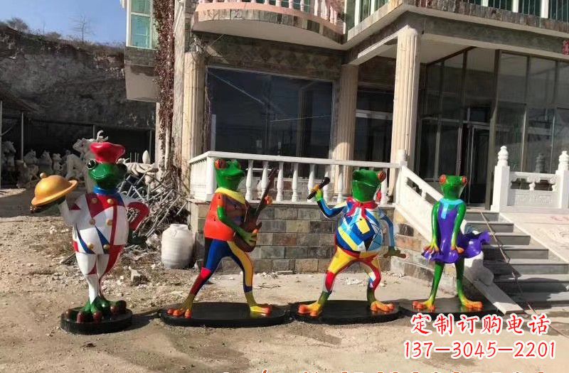 宜宾玻璃钢制青蛙雕塑