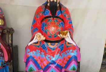 宜宾玻璃钢彩绘文财神神像雕塑
