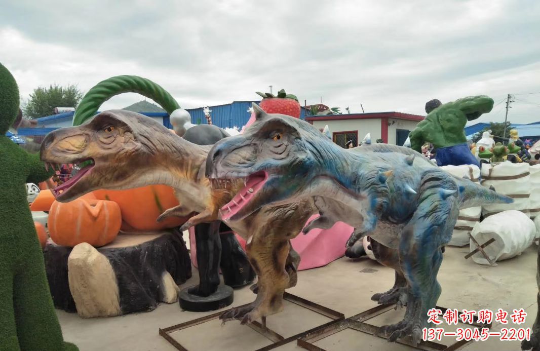 宜宾恐龙雕塑玻璃钢的艺术精品