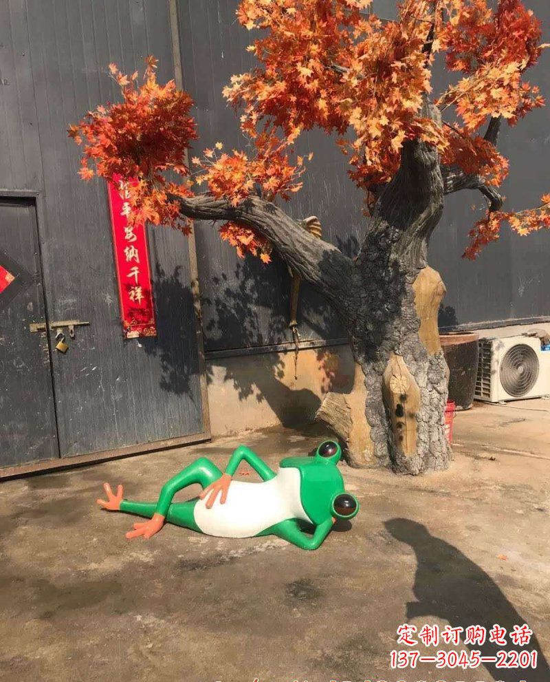 宜宾精美玻璃钢青蛙雕塑