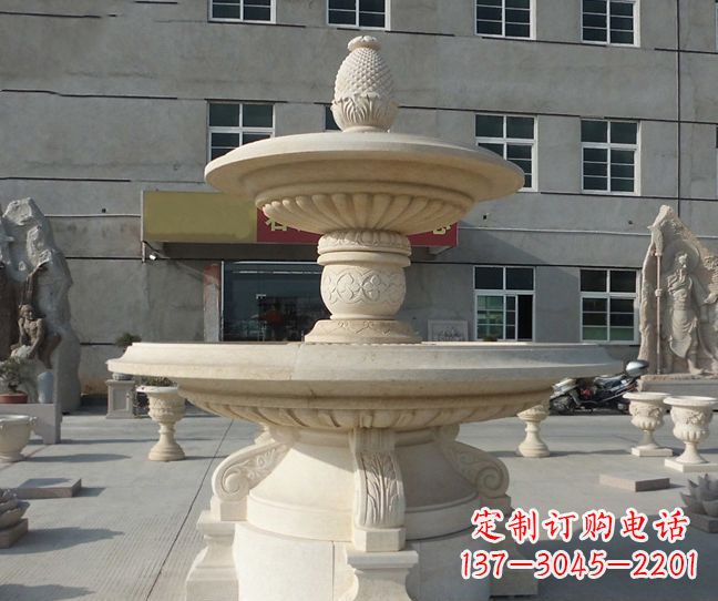 宜宾菠萝式喷泉小区景观石雕