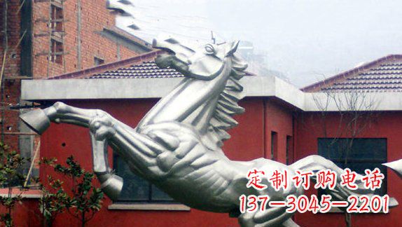 宜宾不锈钢奔马雕塑 (2)