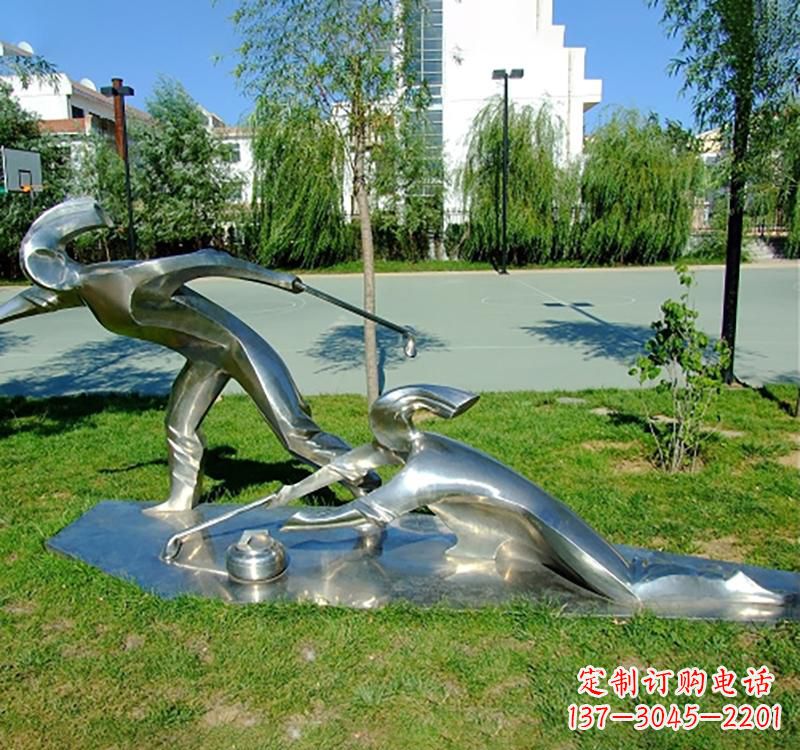 宜宾不锈钢冰壶雕塑