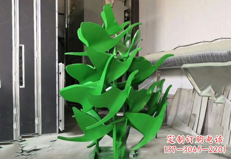 宜宾优雅美观的不锈钢彩色大雁雕塑