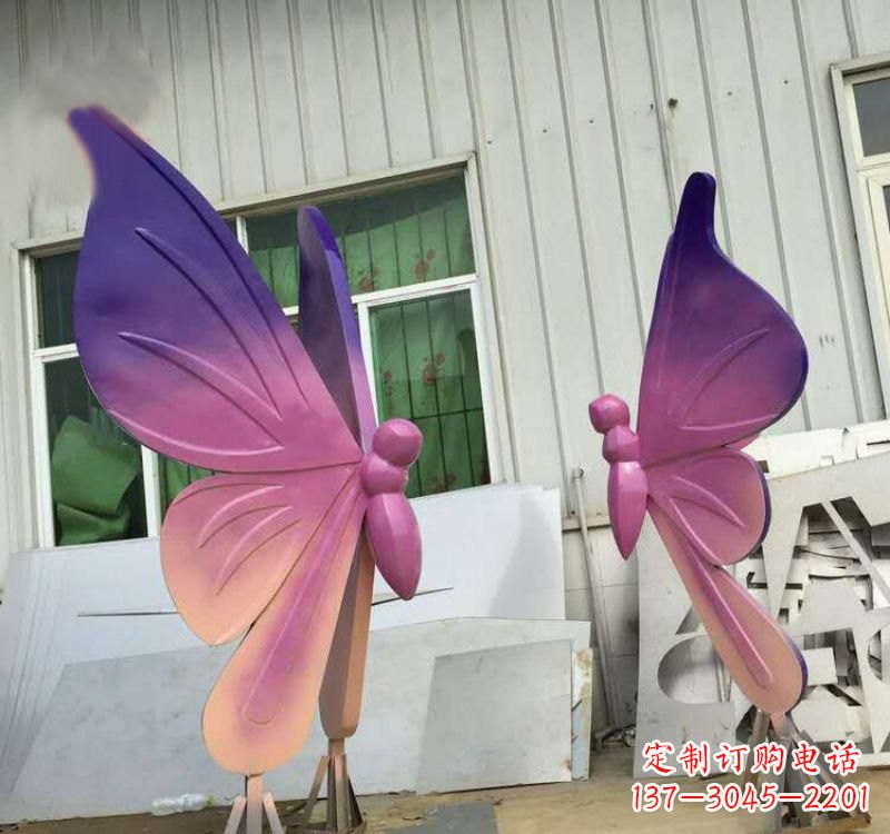 宜宾不锈钢彩色蝴蝶雕塑