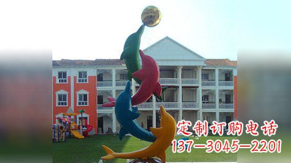 宜宾精美不锈钢海豚雕塑