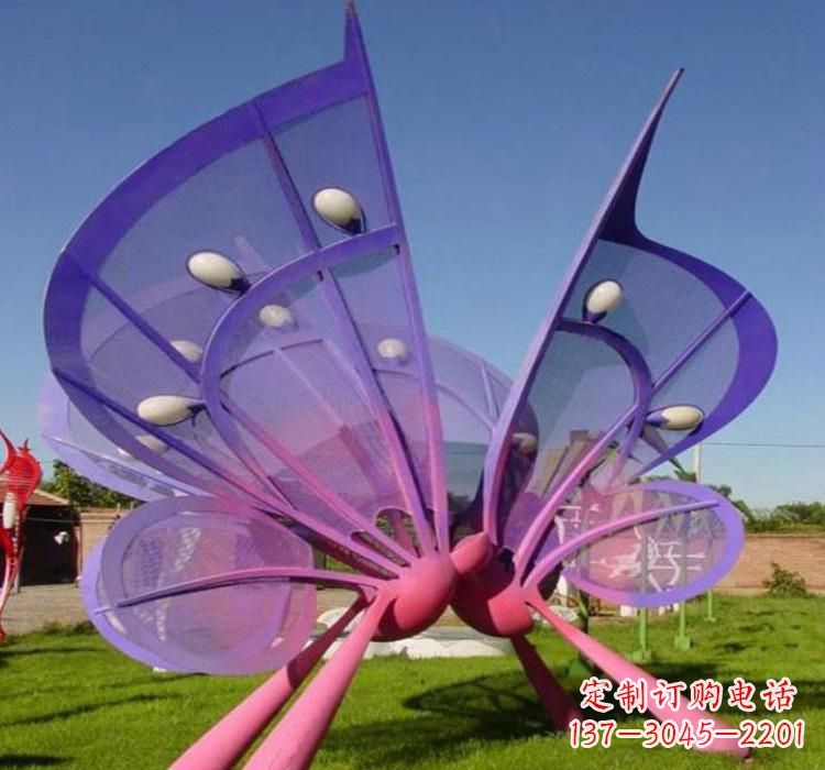 宜宾不锈钢彩色蝴蝶雕塑