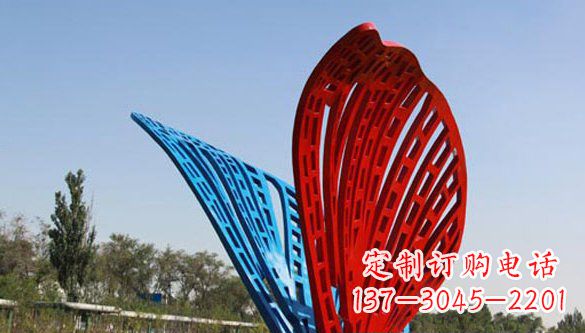 宜宾不锈钢蝴蝶雕塑美丽的实物表达