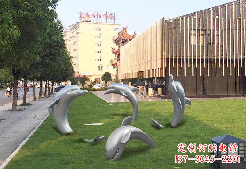 宜宾不锈钢海豚雕塑艺术与环保的完美结合