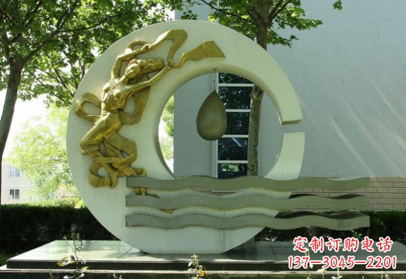 宜宾不锈钢嫦娥奔月雕塑——传承中华文化