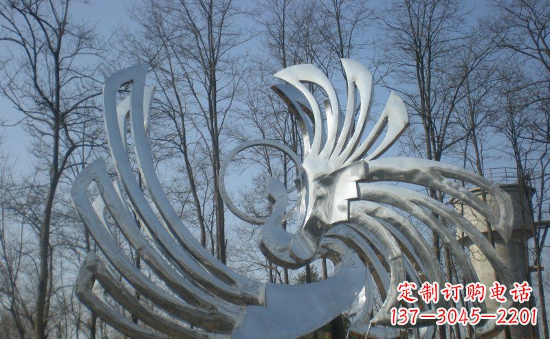 宜宾精美的不锈钢凤凰雕塑