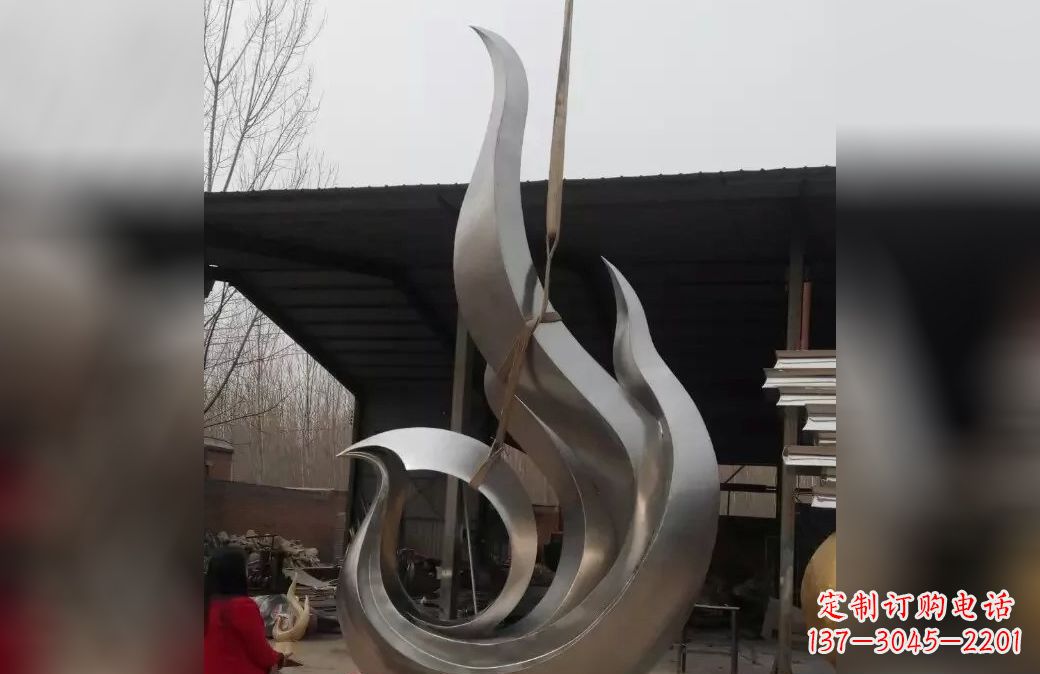 宜宾不锈钢抽象凤凰雕塑 (7)
