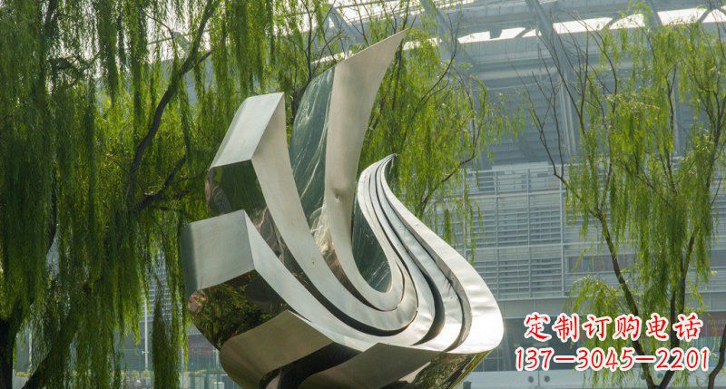 宜宾不锈钢抽象凤凰公园雕塑
