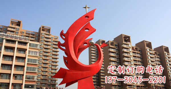 宜宾不锈钢抽象凤凰小区雕塑