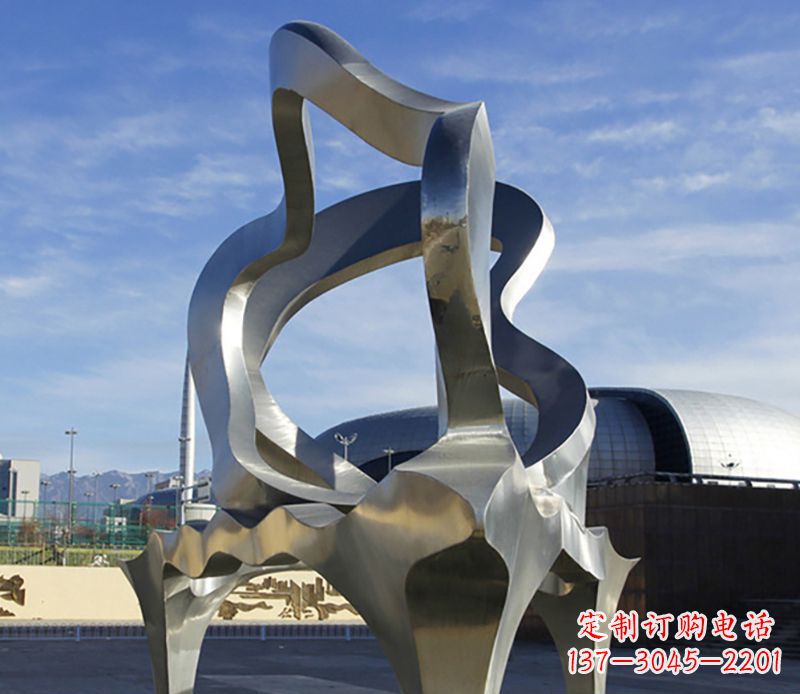 宜宾不锈钢抽象钢琴雕塑 (2)