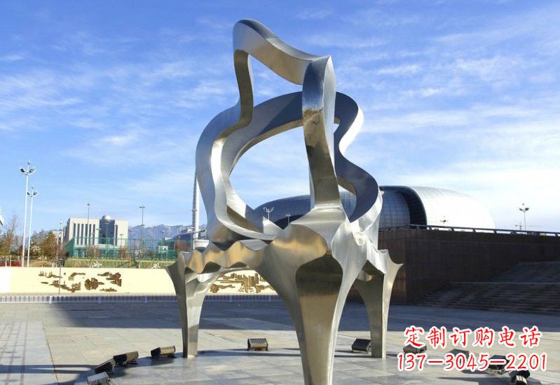 宜宾不锈钢抽象钢琴雕塑