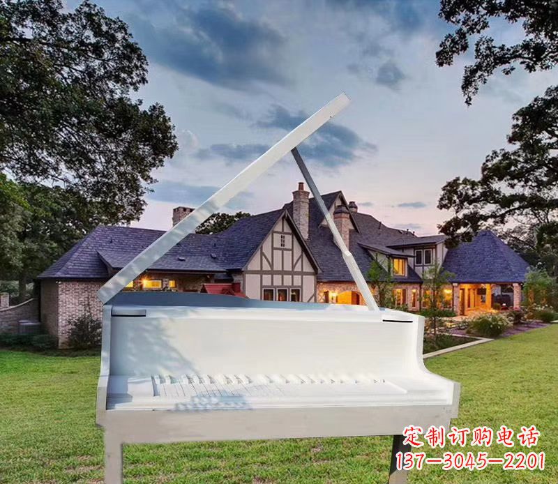 宜宾不锈钢抽象钢琴雕塑广场景观雕塑