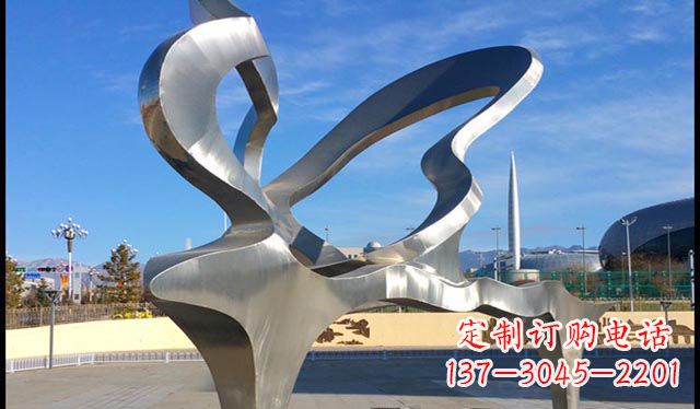 宜宾不锈钢抽象钢琴雕塑1