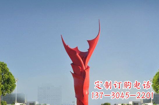宜宾不锈钢火炬雕塑——点燃友谊之火