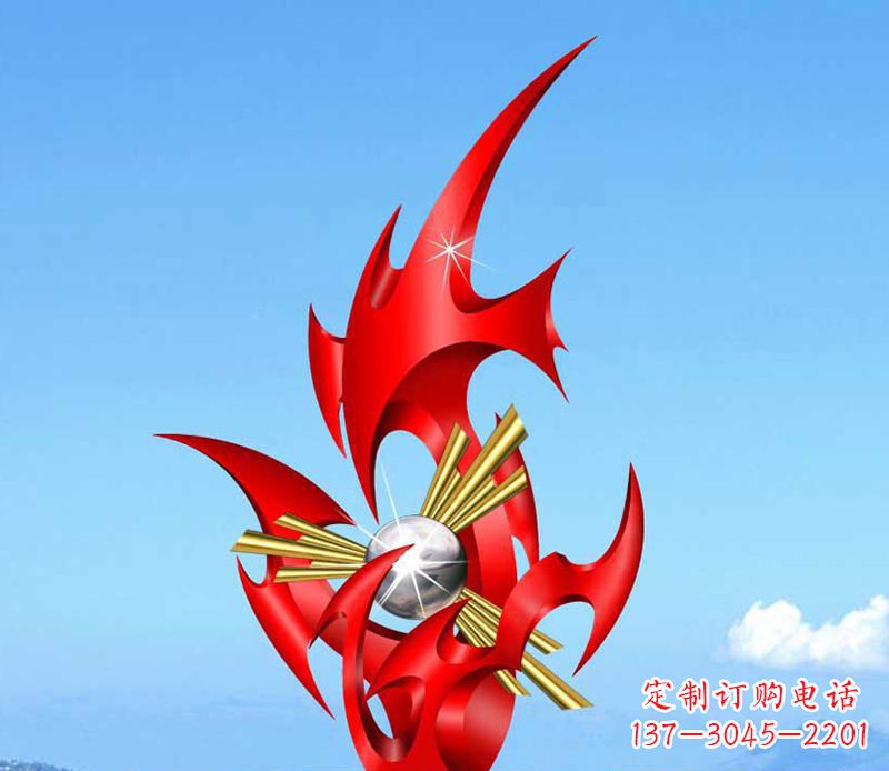 宜宾不锈钢火苗雕塑