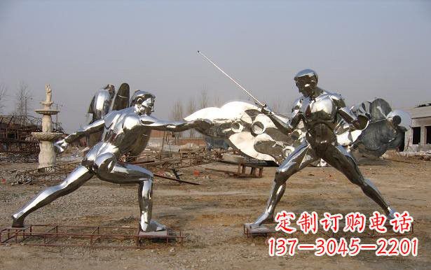 宜宾不锈钢雕刻的运动员雕塑