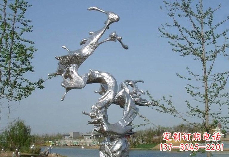 宜宾不锈钢蛟龙出海雕塑