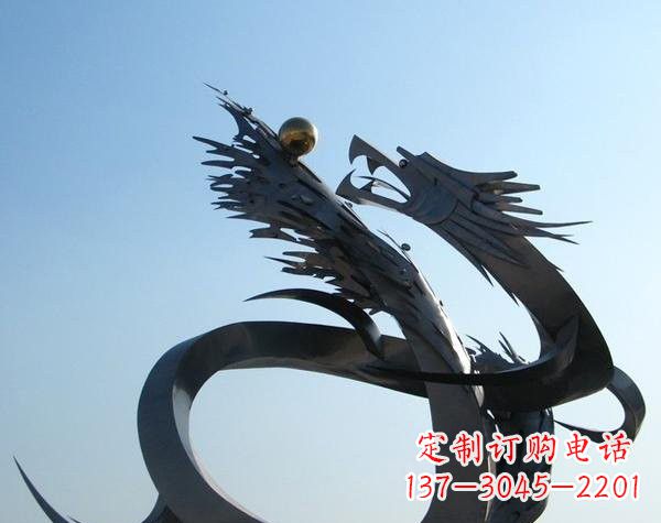 宜宾不锈钢龙雕塑精美雕刻,灵动灵气