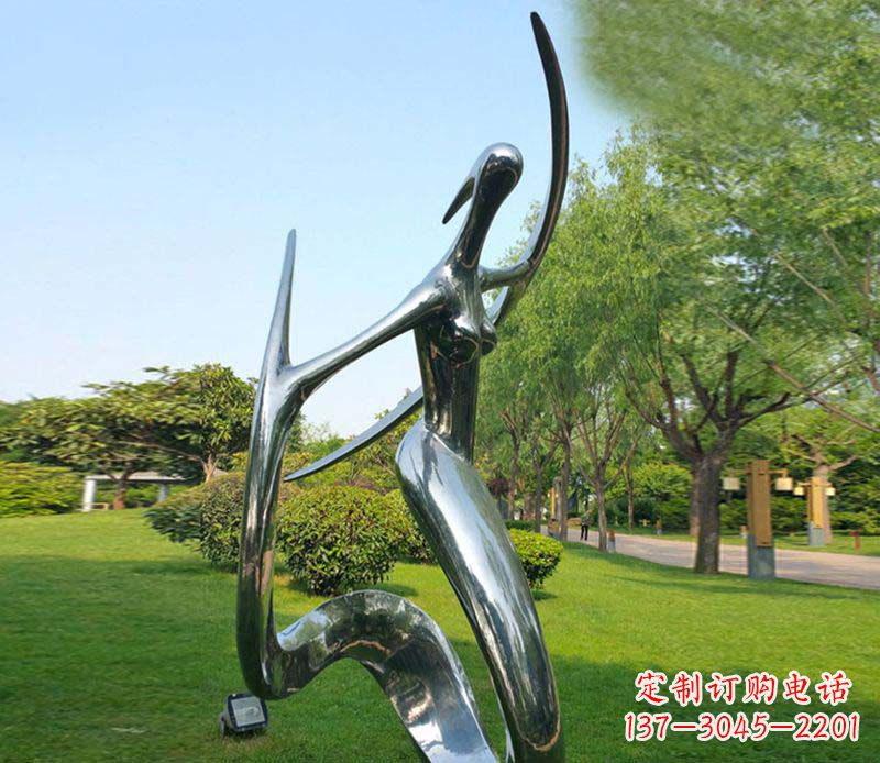 宜宾不锈钢抽象美女跳舞雕塑