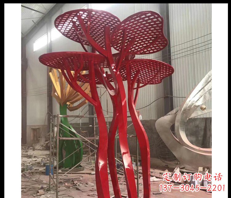 宜宾不锈钢蘑菇景观雕塑