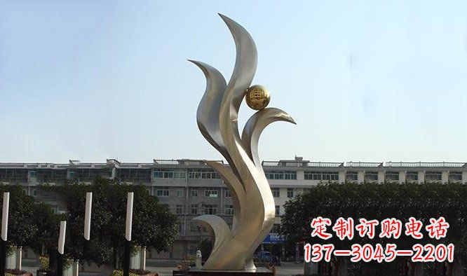 宜宾不锈钢抽象鸟类凤凰雕塑