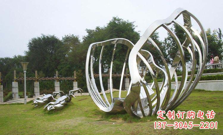 宜宾不锈钢贝壳雕塑的美