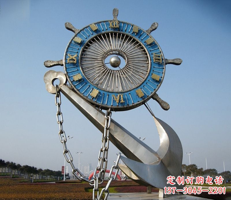 宜宾不锈钢船舵雕塑展现精湛工艺