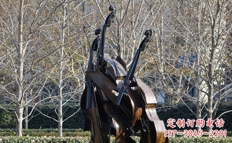 宜宾不锈钢大提琴雕塑细节丰富的艺术象征